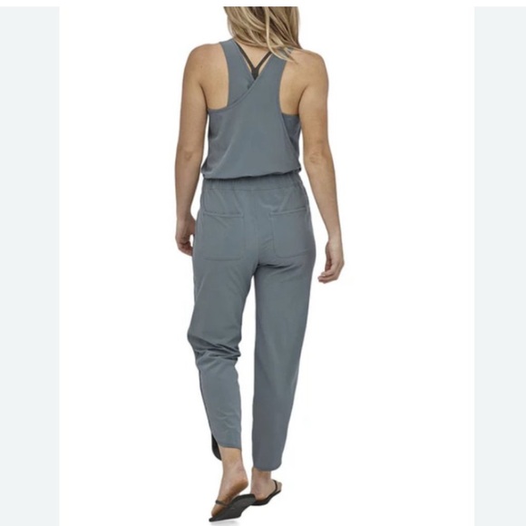 Patagonia Fleetwith Black Jumpsuit Light Plume 
Drawstring Waist Size XL - Picture 9 of 9